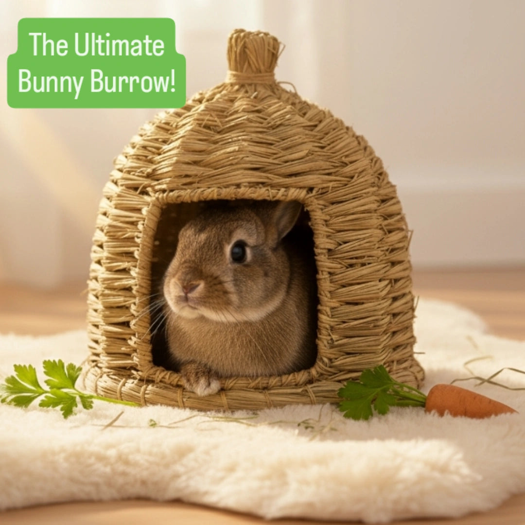 Natural Grass Bunny Hut 🏡